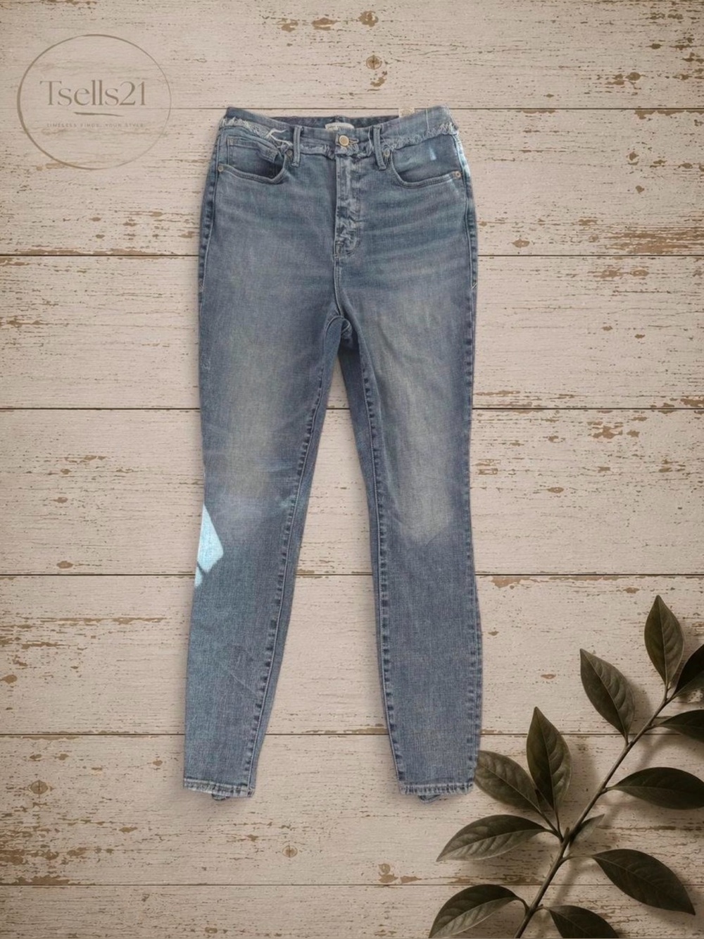 Good American High-Rise Skinny Jeans - Size 10 - Picture 2 of 9